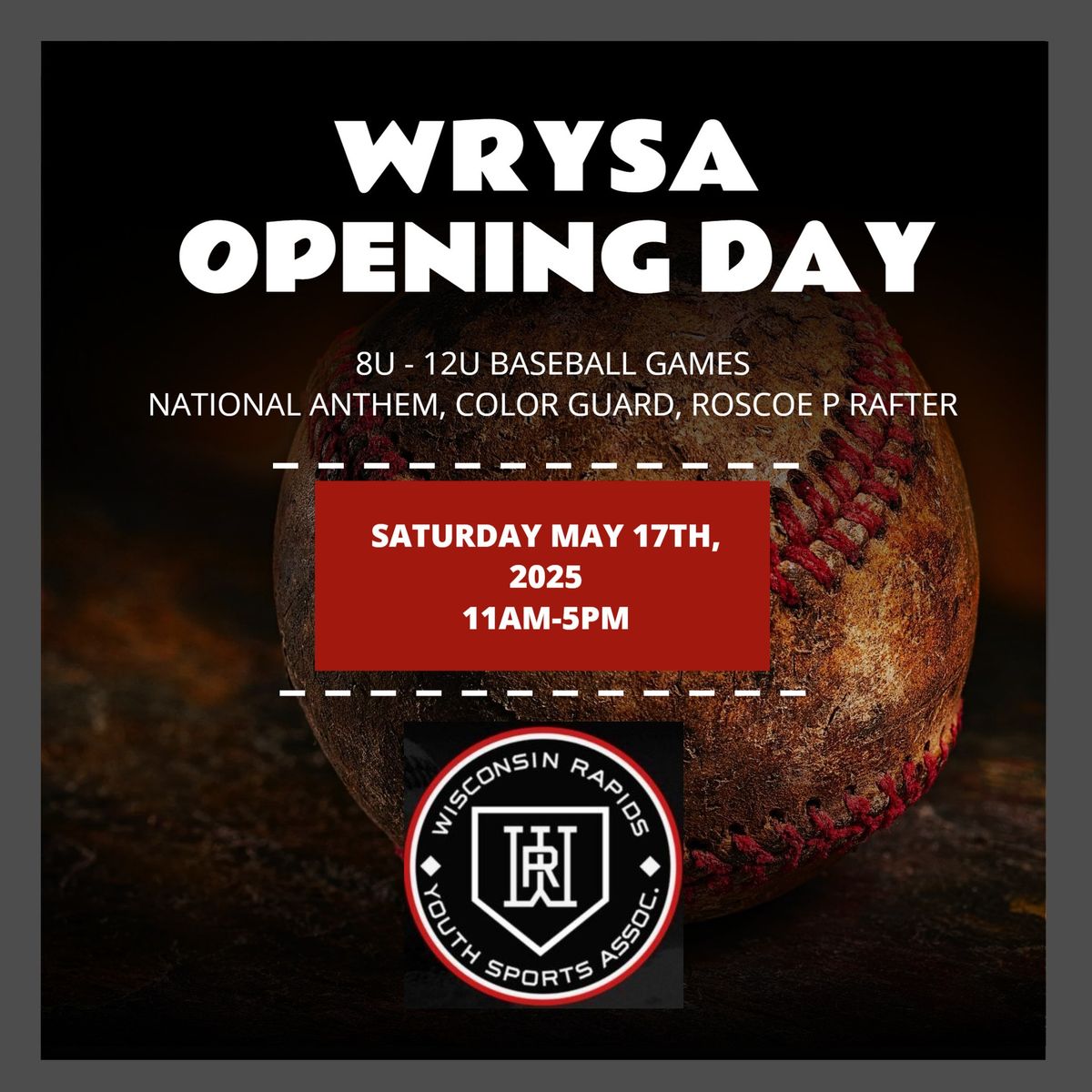 WRYSA League Baseball Opening Day 