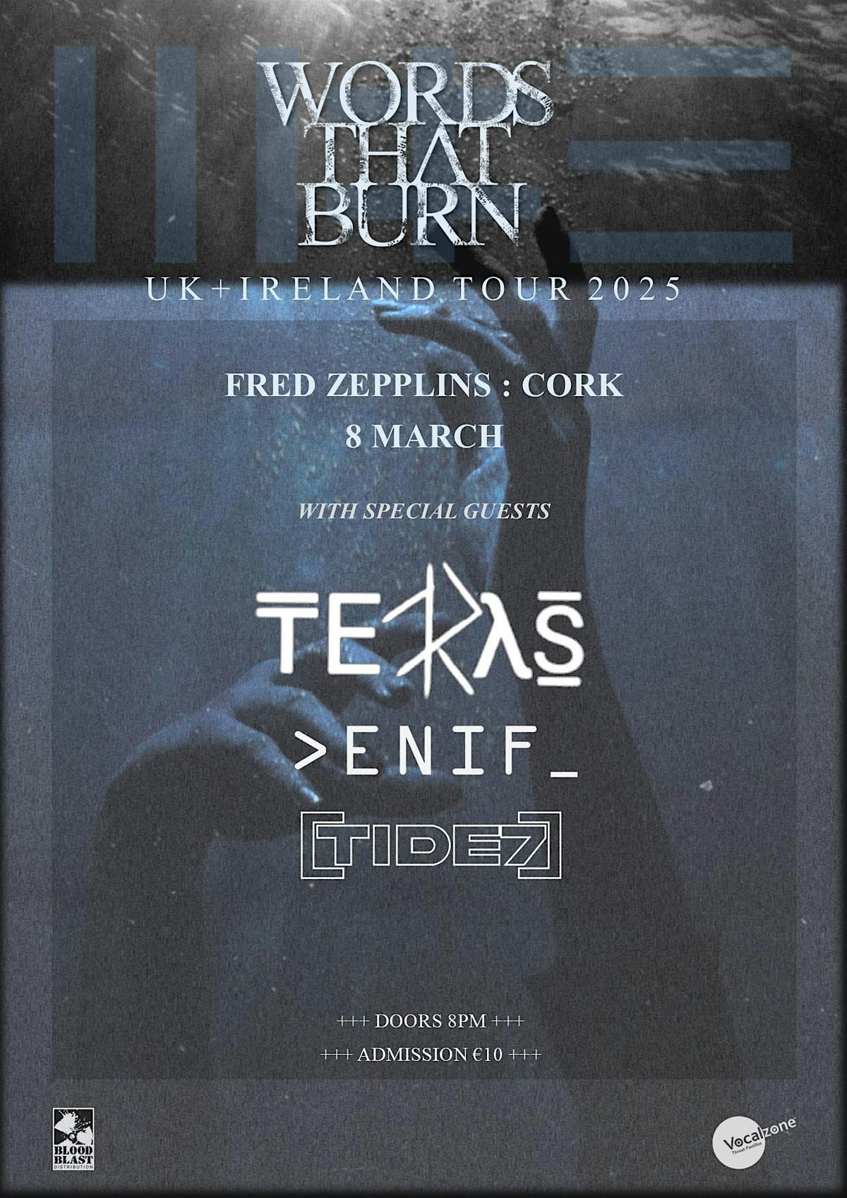 Words That Burn UK\/Irl Tour 2025 @ Fred Zeppelins w\/ Teras, Enif & Tide7