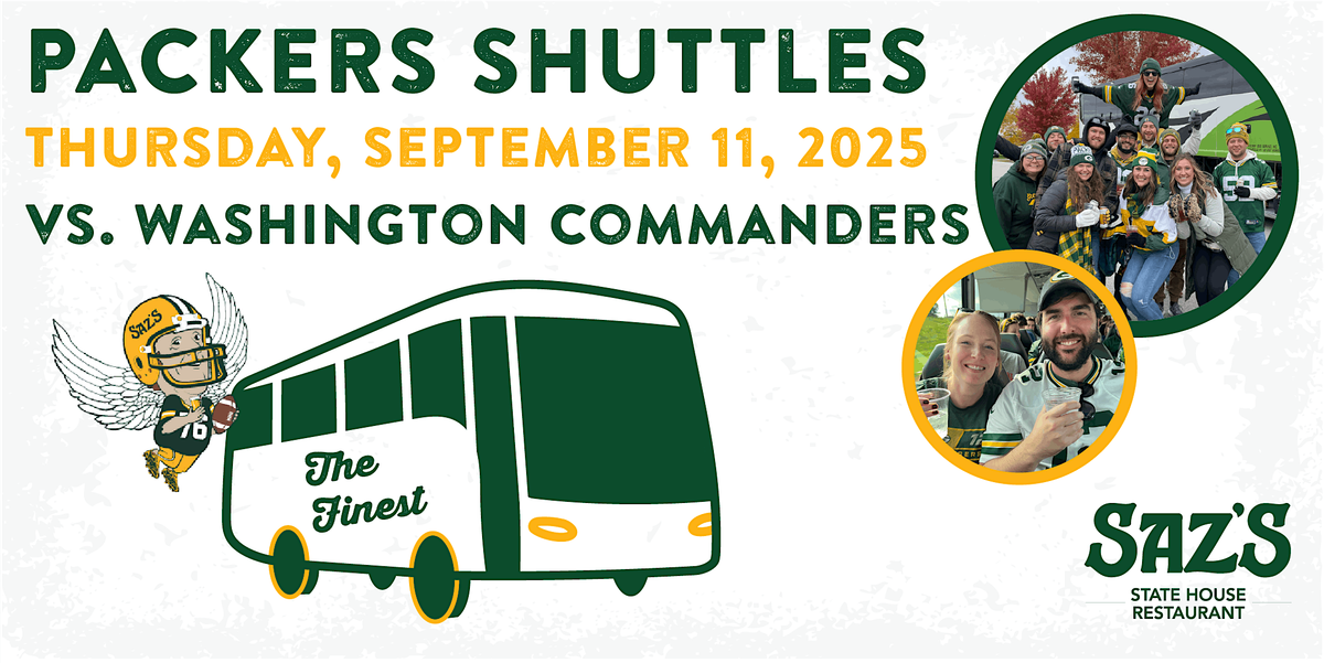 Saz's Shuttle to Lambeau - Green Bay Packers v. Washington Commanders