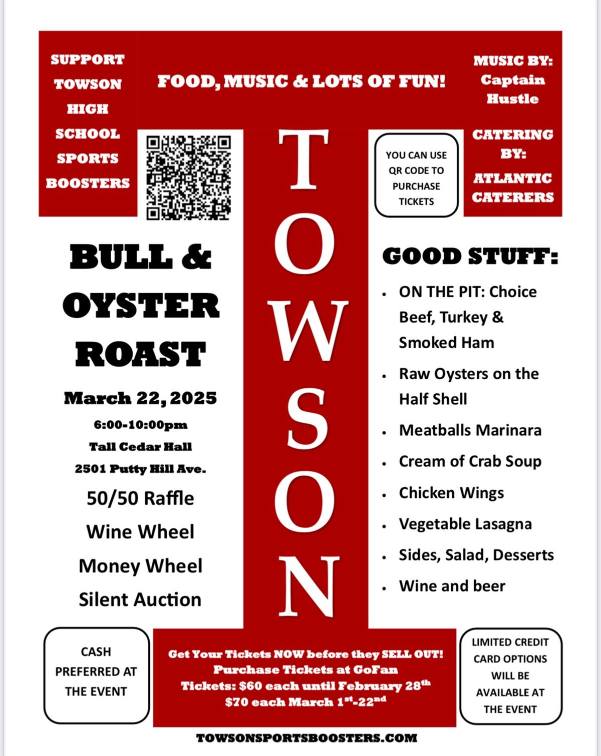 Towson Sports Boosters, 2025 Bull & Oyster Roast