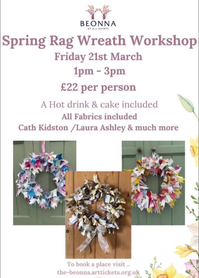 Spring rag wreath workshop 