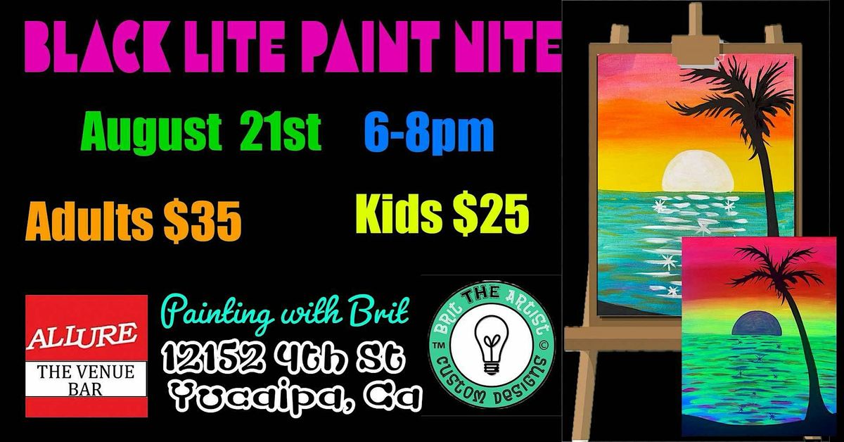 Black Lite Paint Nite