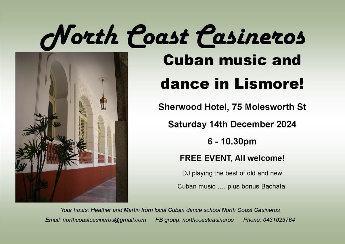 December Cuban dance social night in Lismore