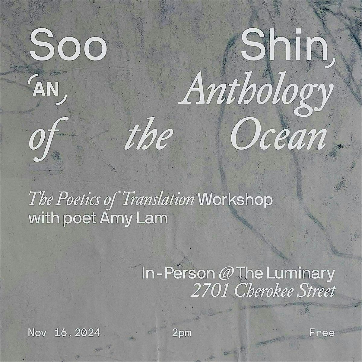 The Poetics of Translation - Workshop with Amy Lam