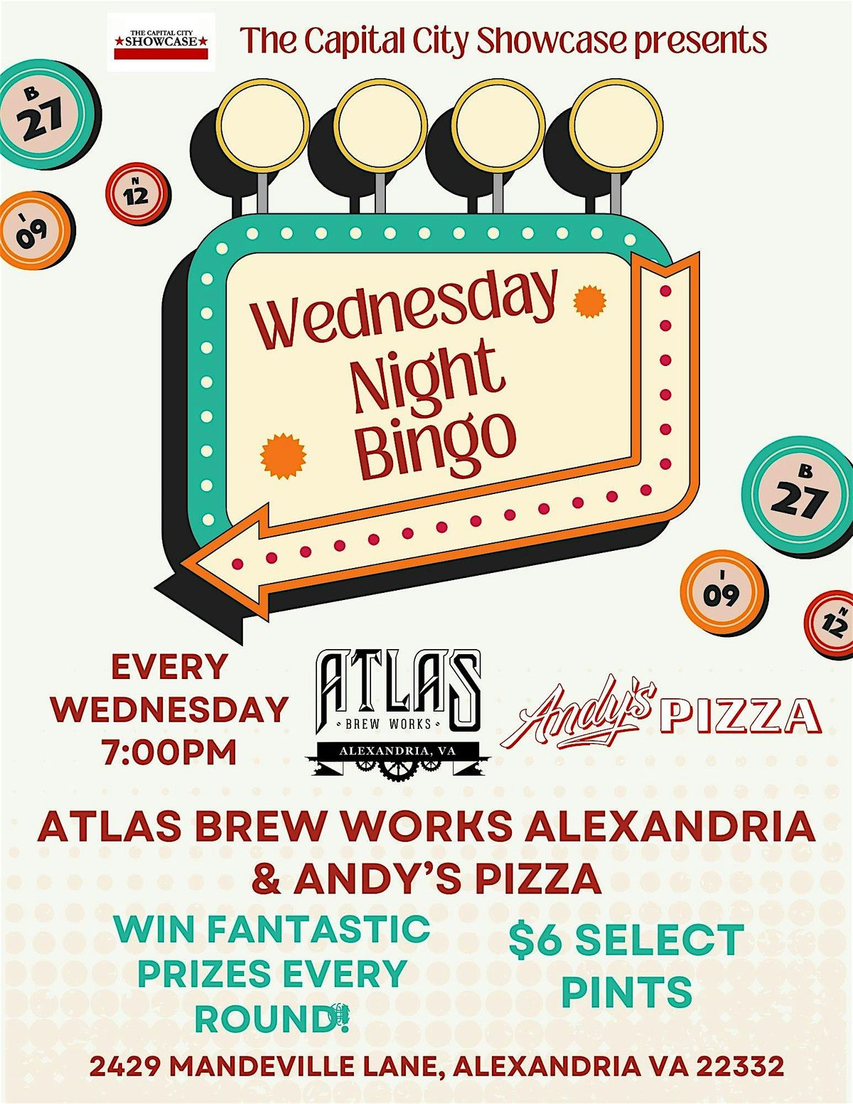Wednesday Night Bingo at Atlas Brew Works Alexandria
