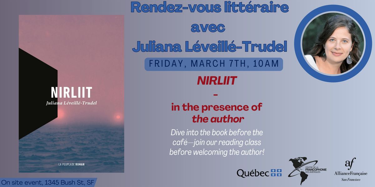 Rendez-vous litt\u00e9raire: Nirliit de Juliana L\u00e9veill\u00e9-Trudel