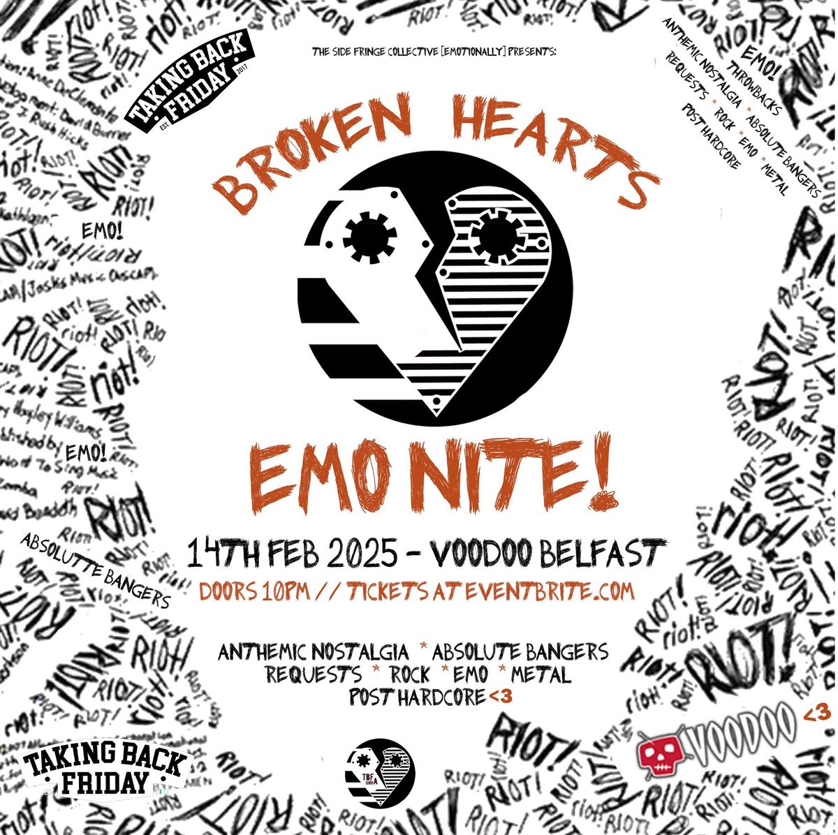 Broken Hearts - Emo Nite! at Voodoo Belfast 14\/2\/25 - Tickets on sale now*