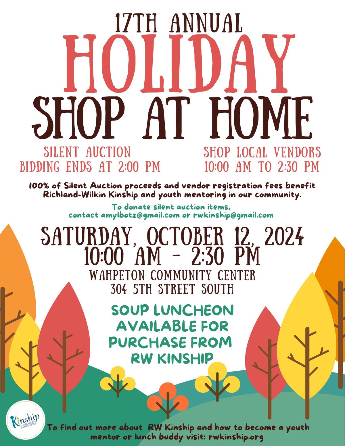 17th Annual Holiday Shop at Home Silent Auction & Vendor Event benefitting Kinship