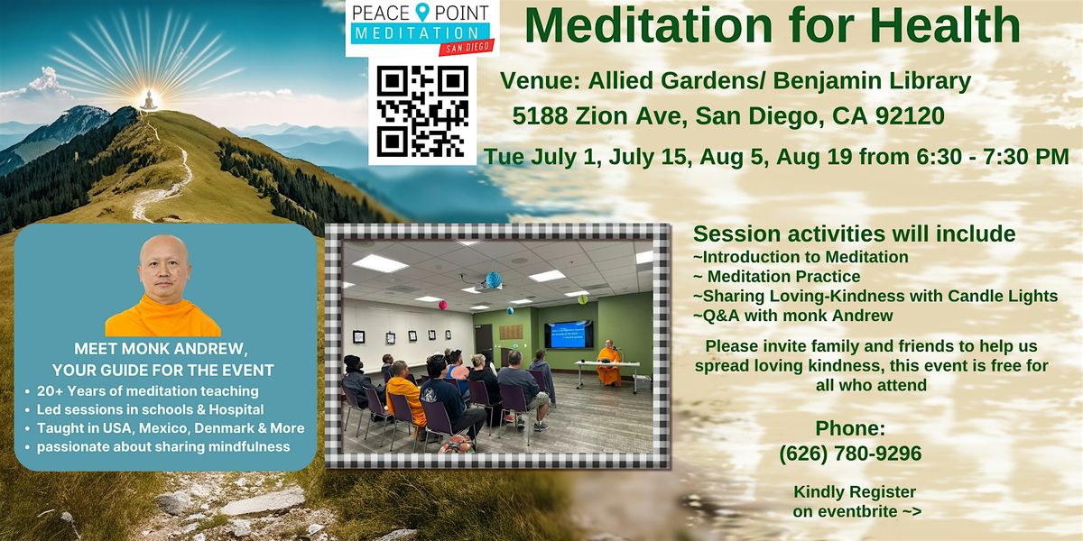 Meditation for Mental Health at Allied Gardens\/Benjamin Library