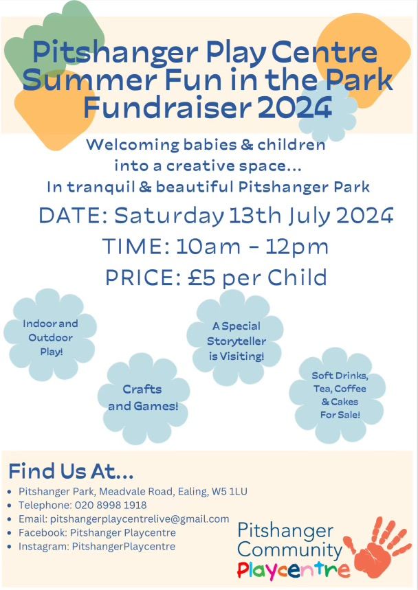 Summer Fun in the Park Fundraiser 2024, Pitshanger Park, Meadvale Road