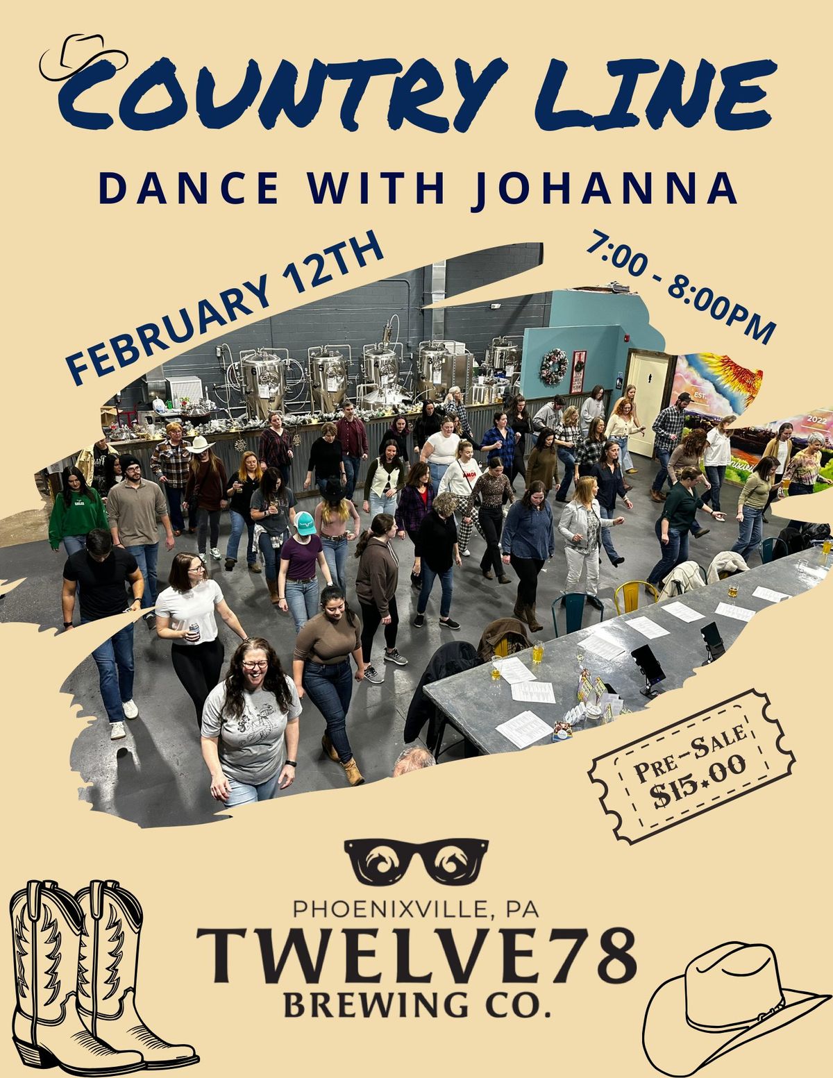 Country Line Dance Night at Twelve78 Brewing Co