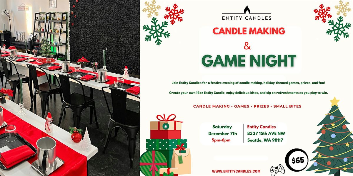 Holiday Candle Making & Game Night