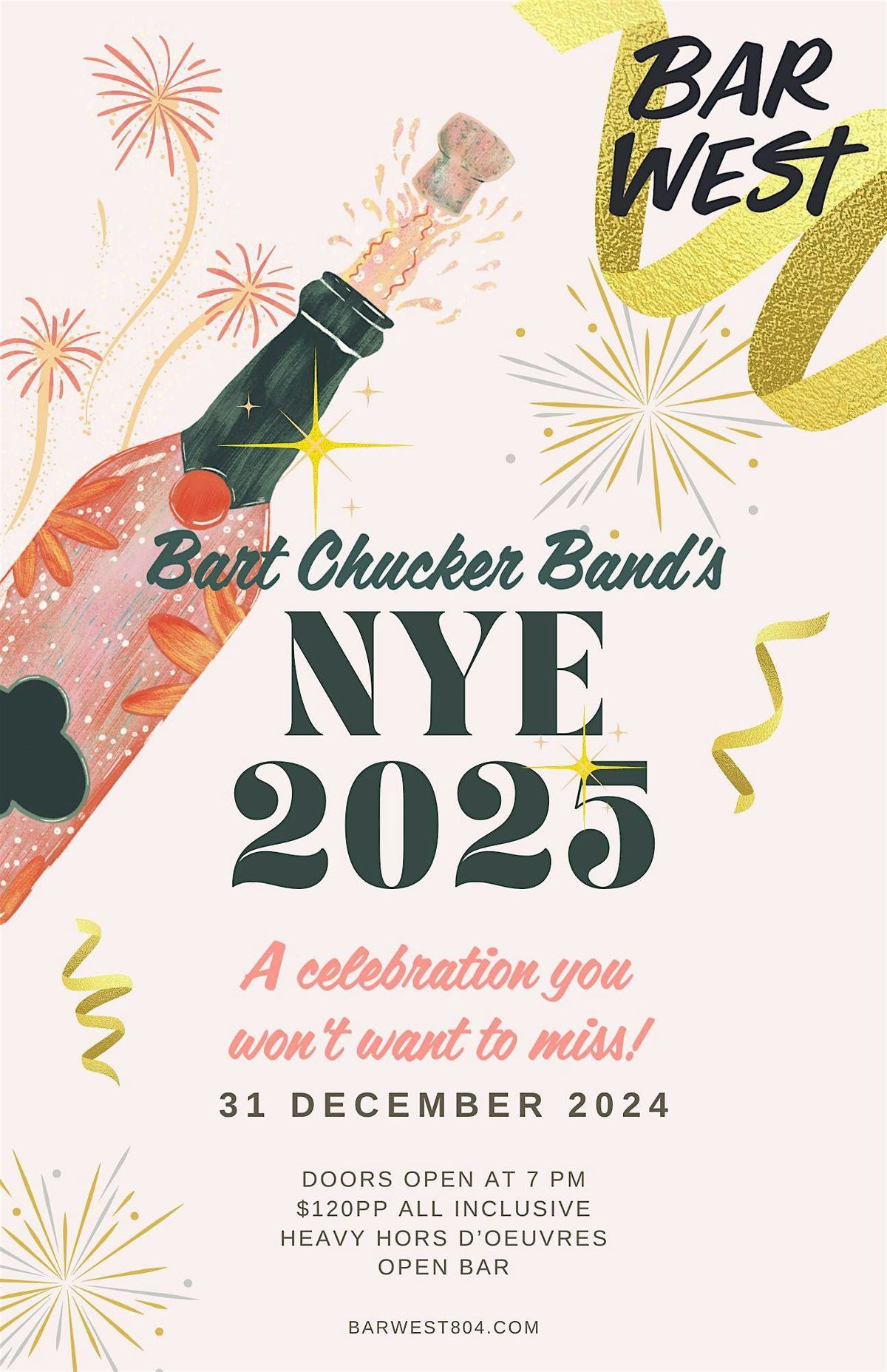 Bart Chucker Band's NYE 2025 Party at Bar West