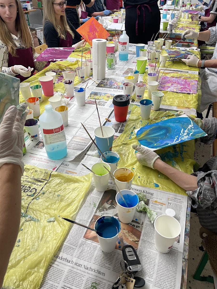 Acryl Pouring Techniken - kreativ Workshop STARTER