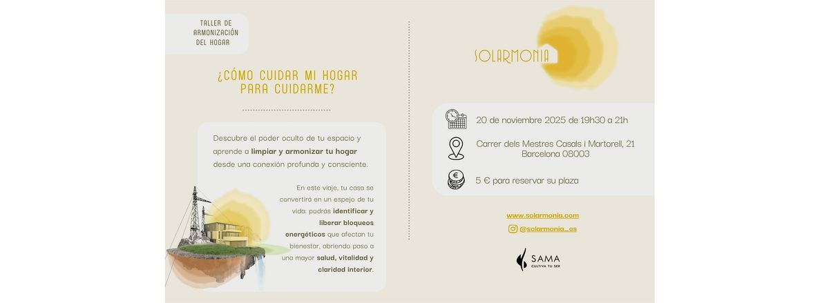 \u00bfC\u00f3mo cuidar mi hogar para cuidarme? Taller de armonizaci\u00f3n del hogar