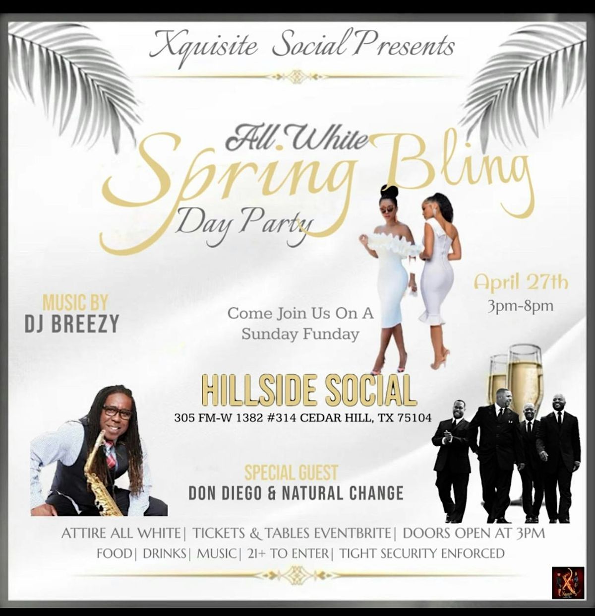 All White Spring Bling Day Party