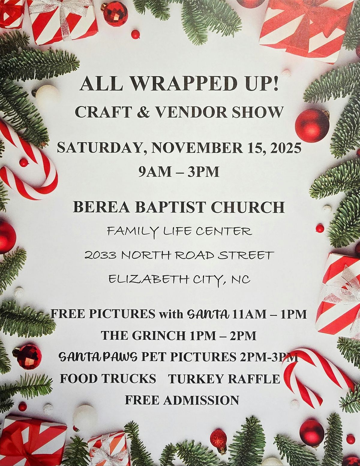 ALL WRAPPED UP!  Craft & Vendor Show