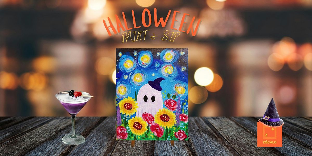 Halloween - Paint & Sip at Z\u00f3calo Food Park!