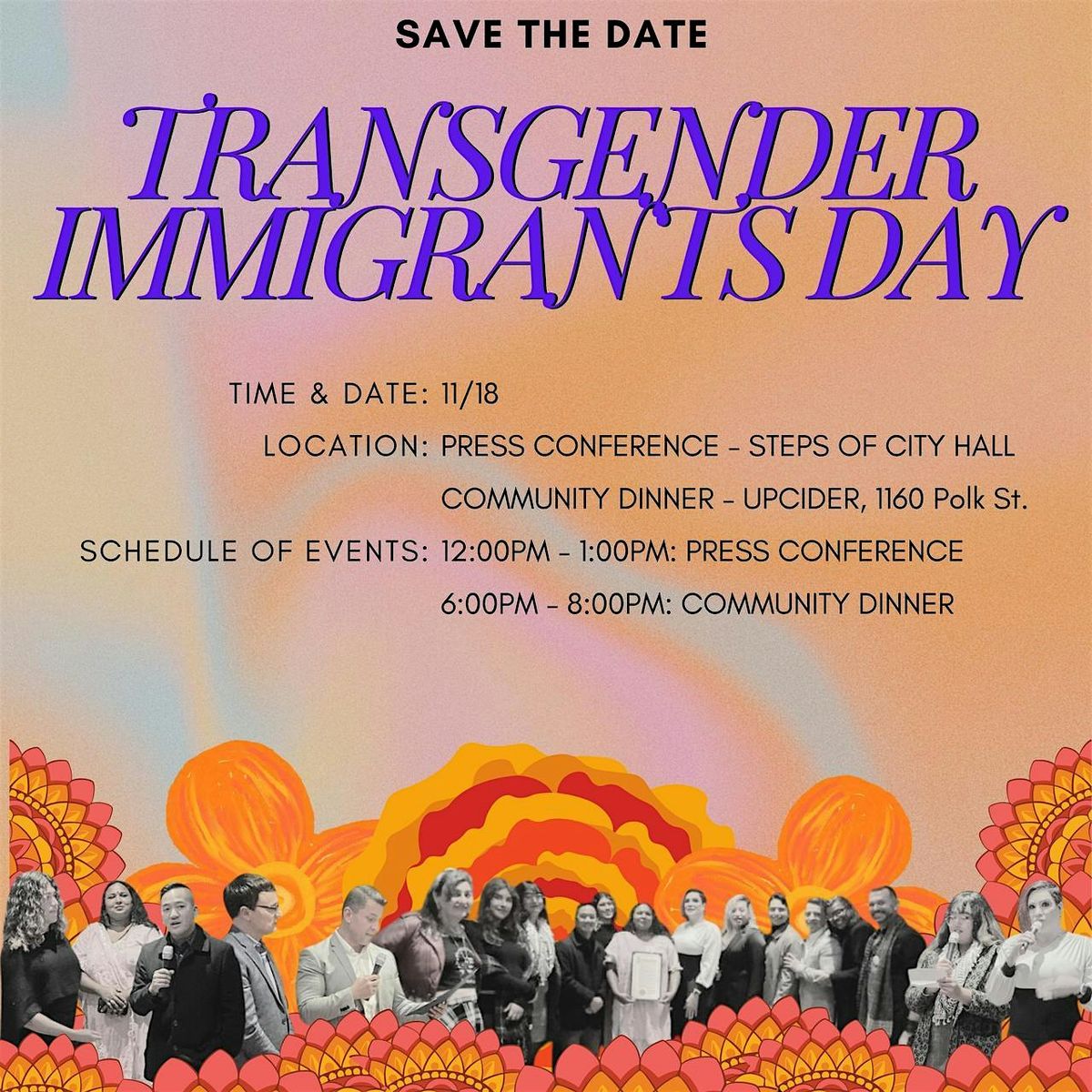 Dinner at UPCIDER in celebration of Transgender Immigrants Day