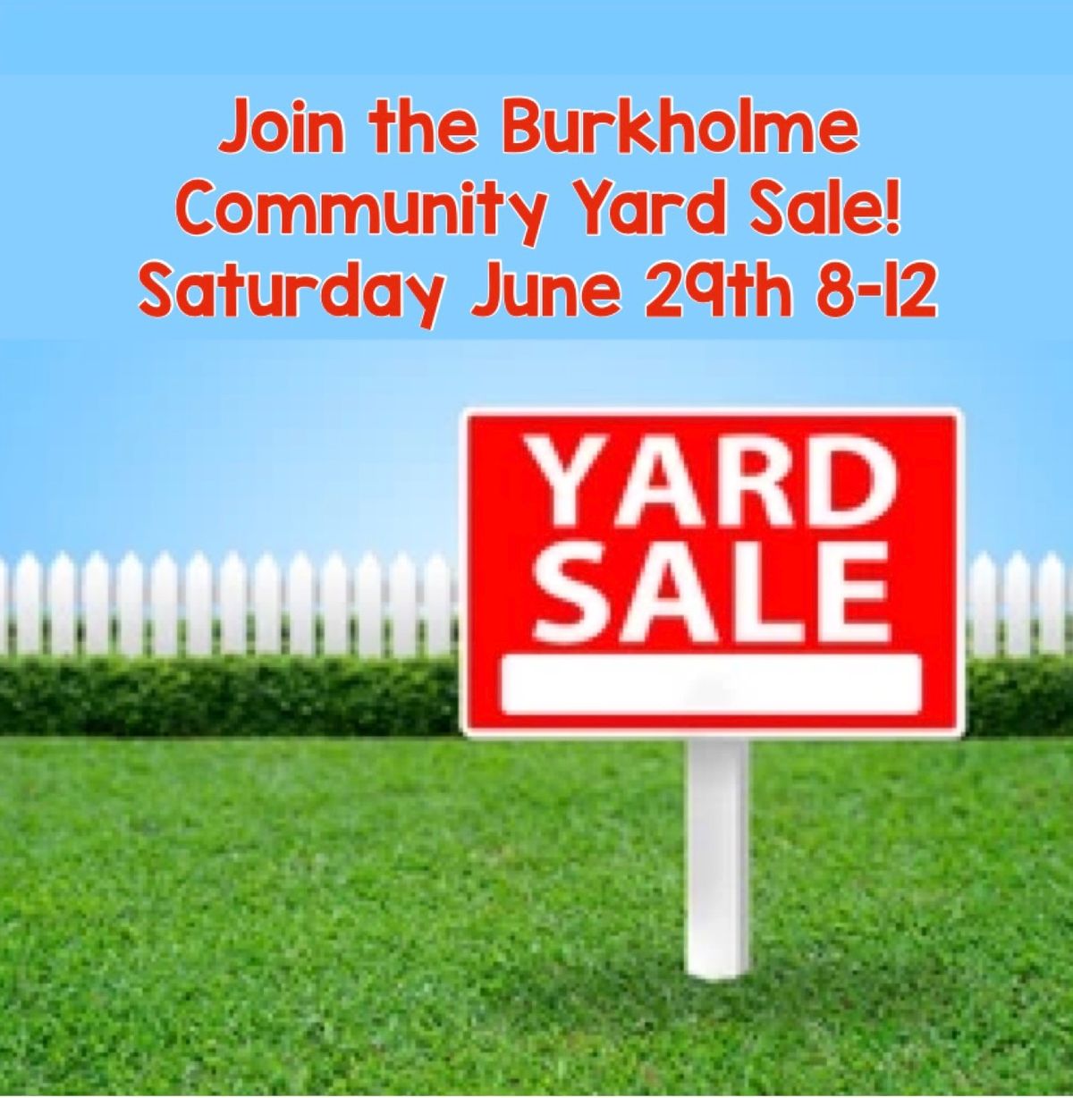 Burkholme (aka Burkholder) Community Yard Sale