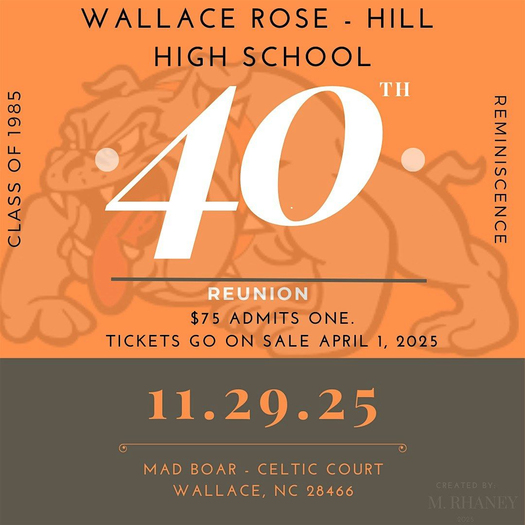 Wallace Rose Hill Class  of 1985 reunion