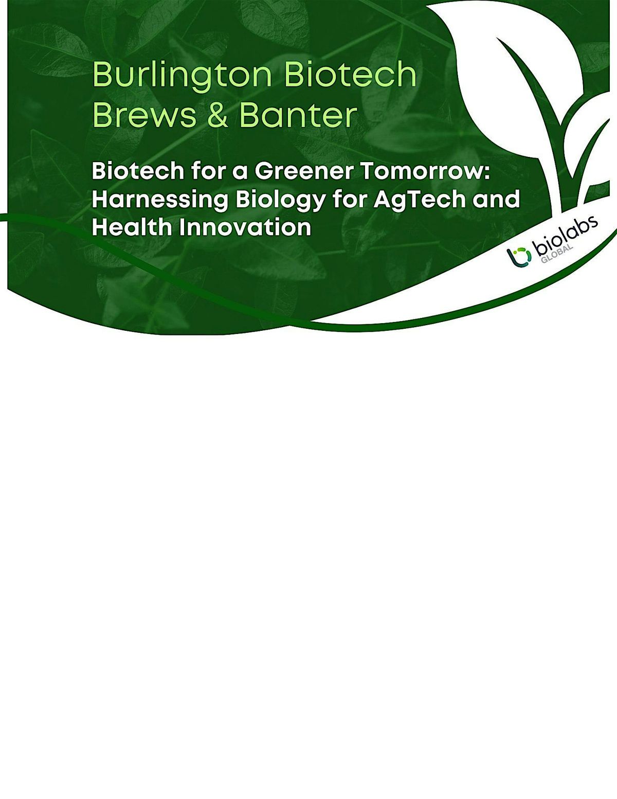Burlington Biotech Brews & Banter