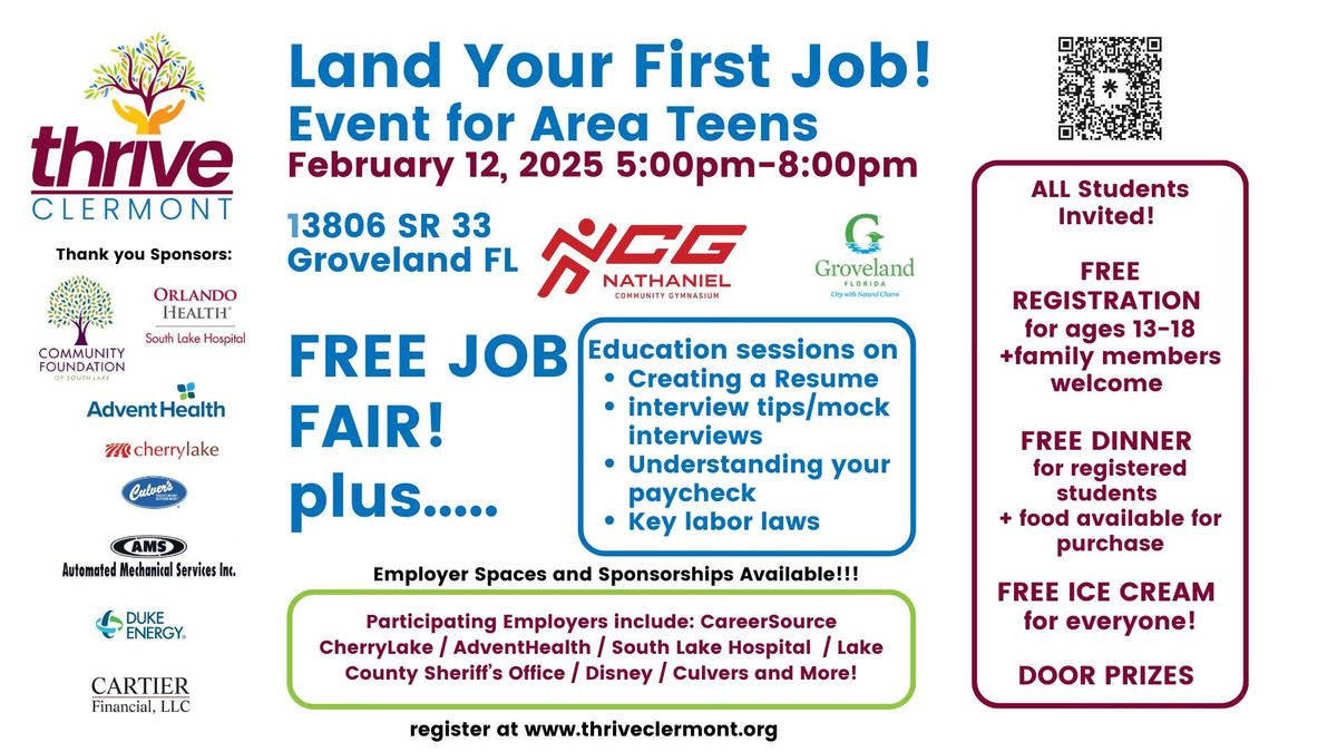 Thrive Clermont Land Your First Job!