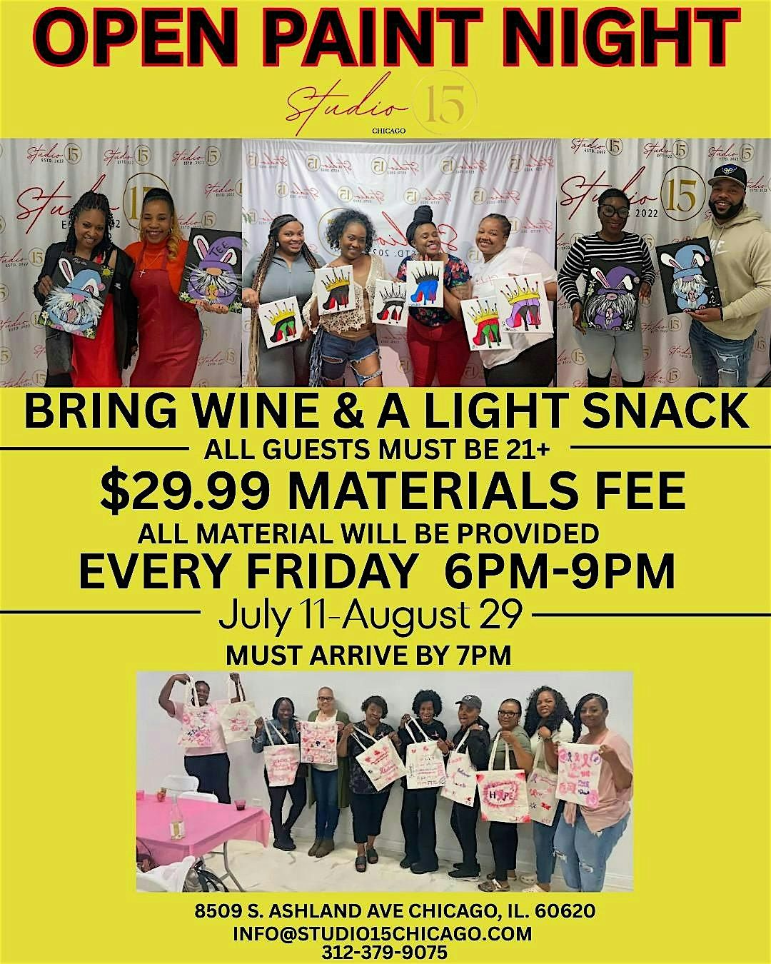 Open Paint Night at Studio15 Art Gallery