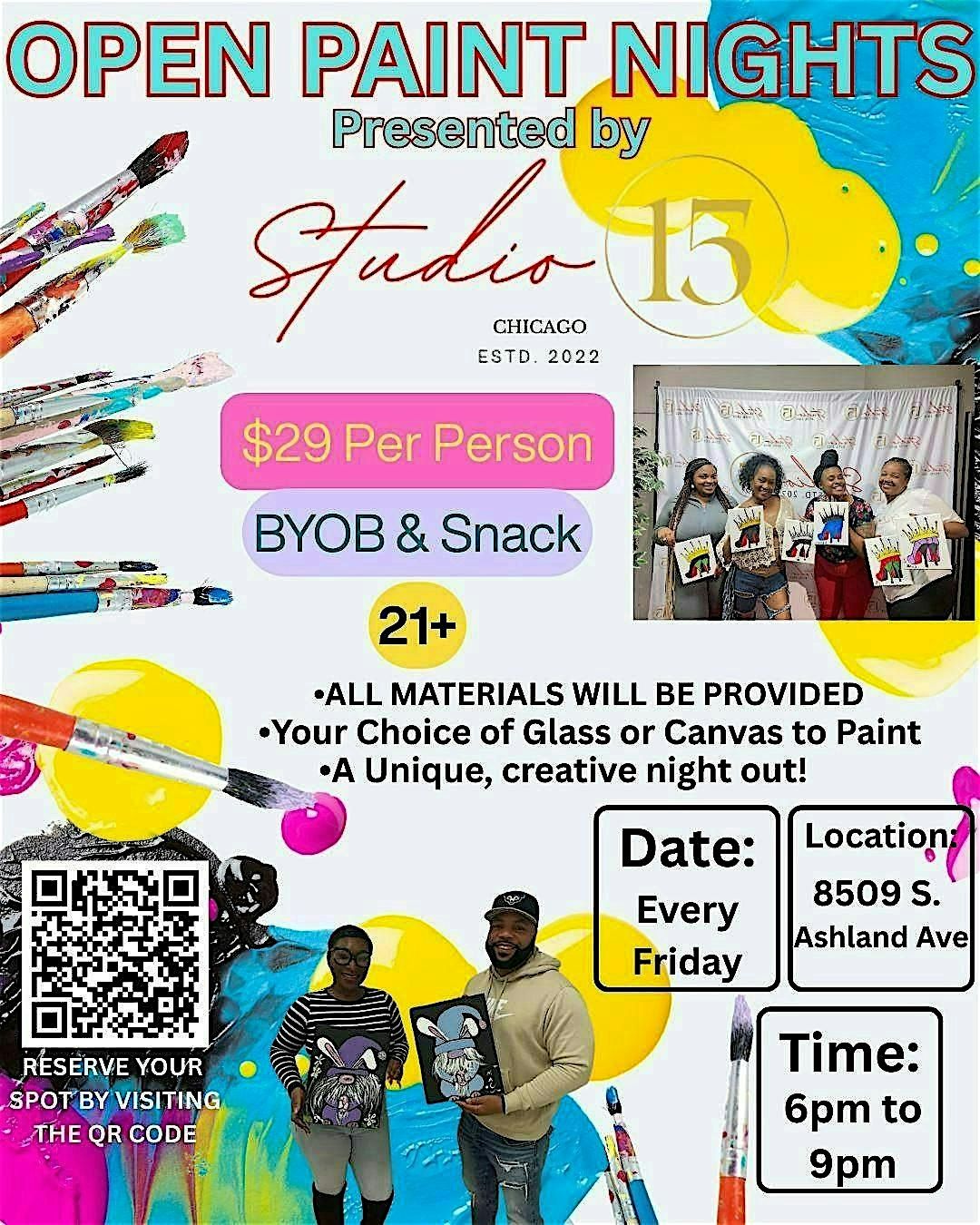Open Paint Night at Studio15 Art Gallery
