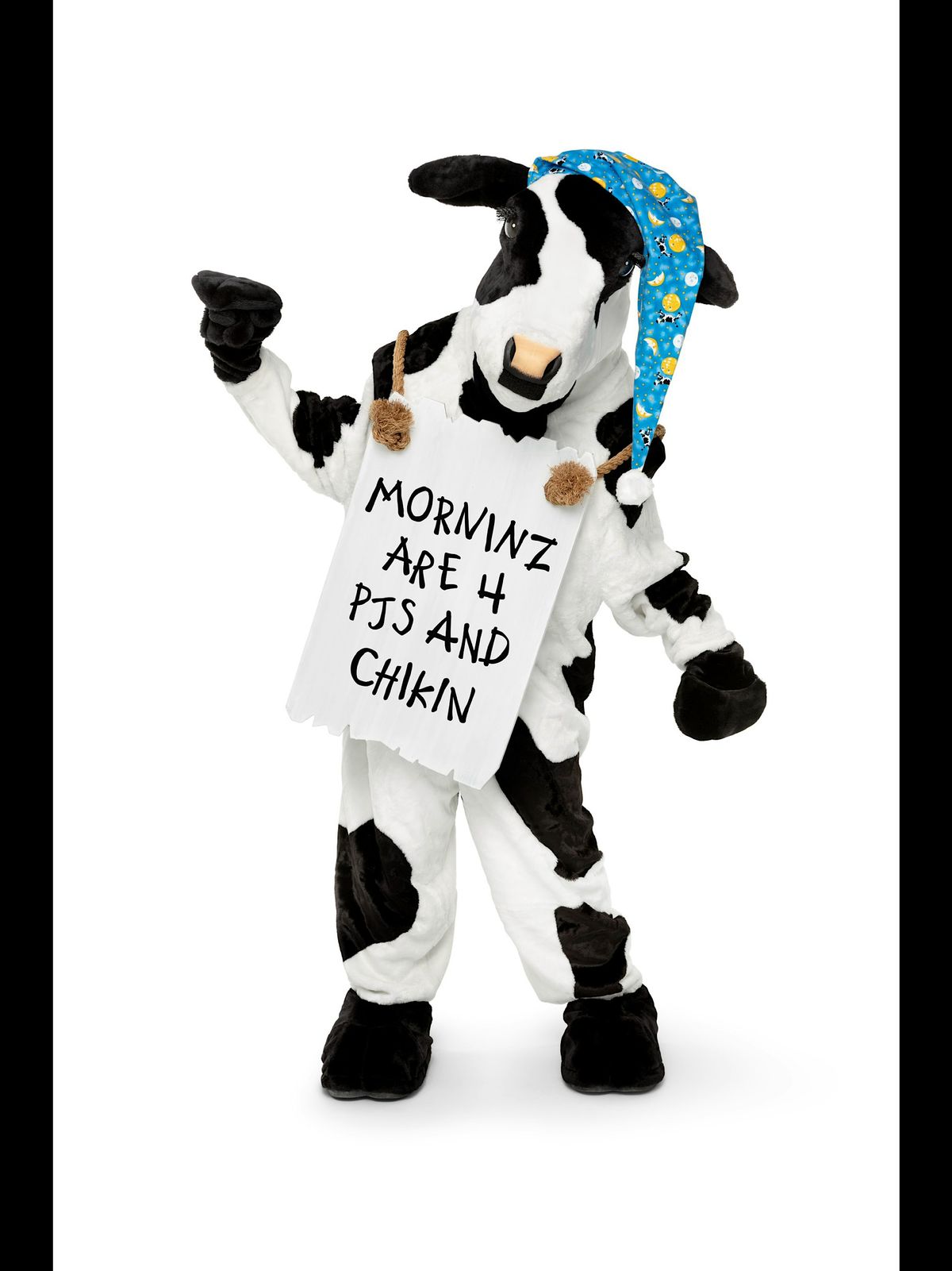 Breakfast in PJ\u2019s with Cow