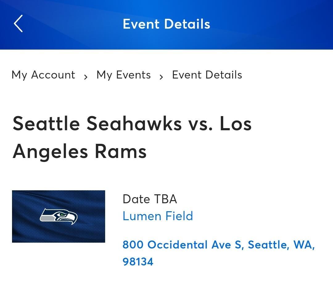 Los Angeles Rams at Seattle Seahawks at Lumen Field