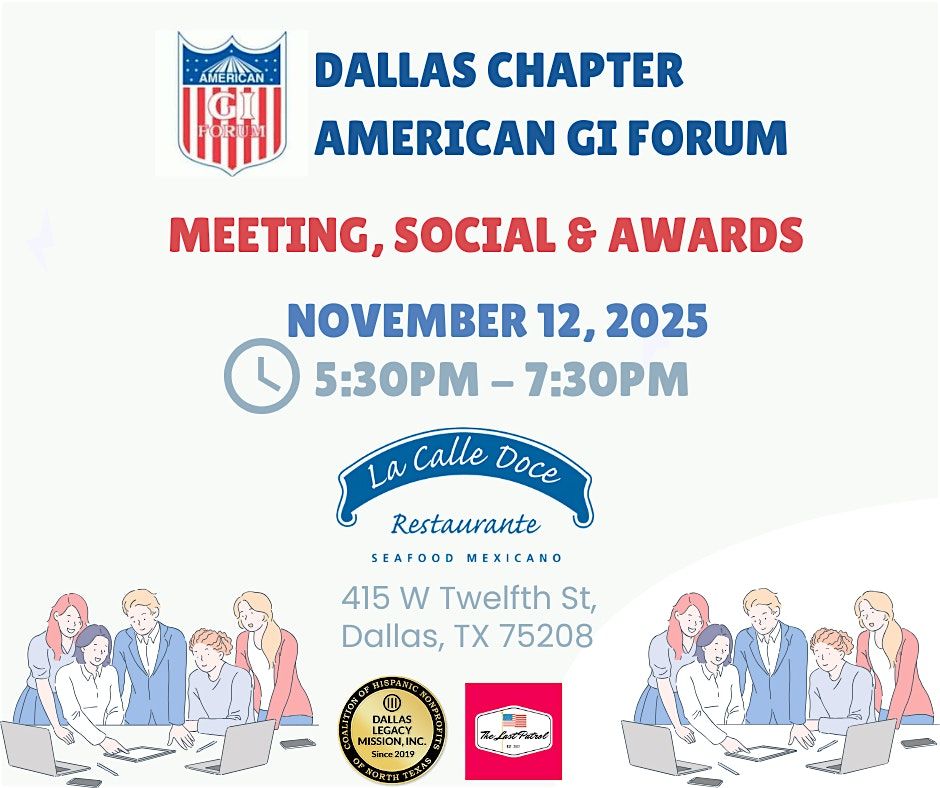 Meeting, Social & Awards
