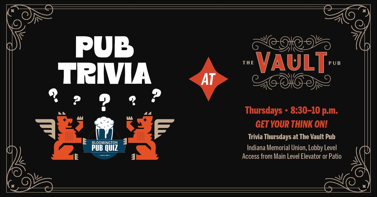 Pub Trivia @ The Vault