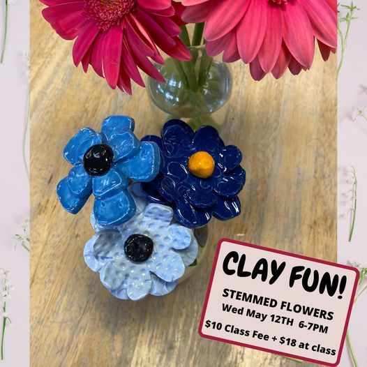 Clay Stemmed Flowers