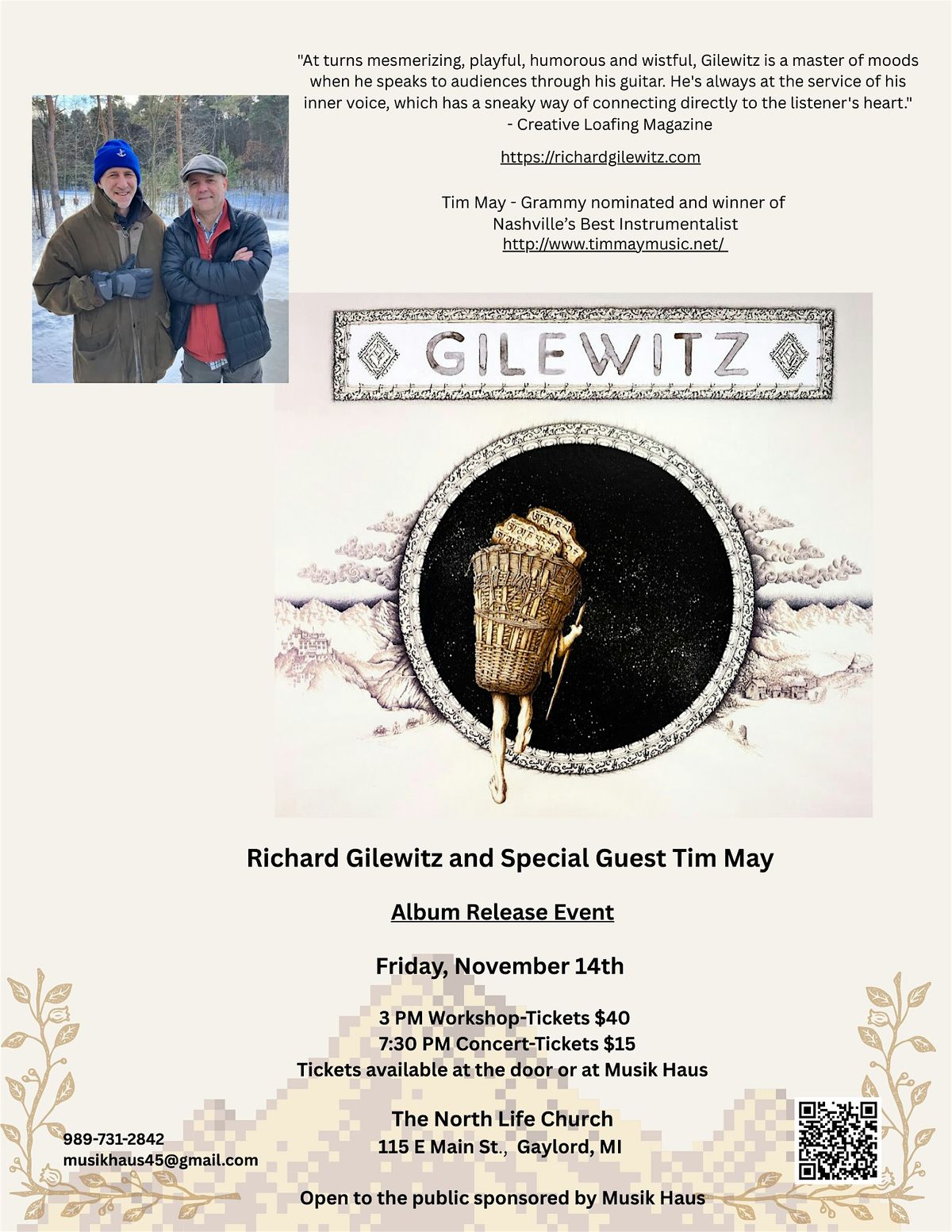 Richard Gilewitz and Tim May Acoustic Guitar Workshop