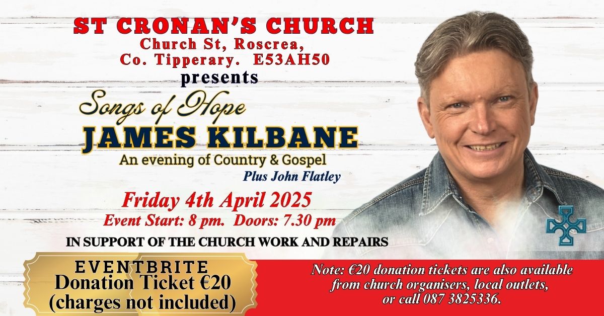 Songs of Hope.  James Kilbane: An evening of Country & Gospel.