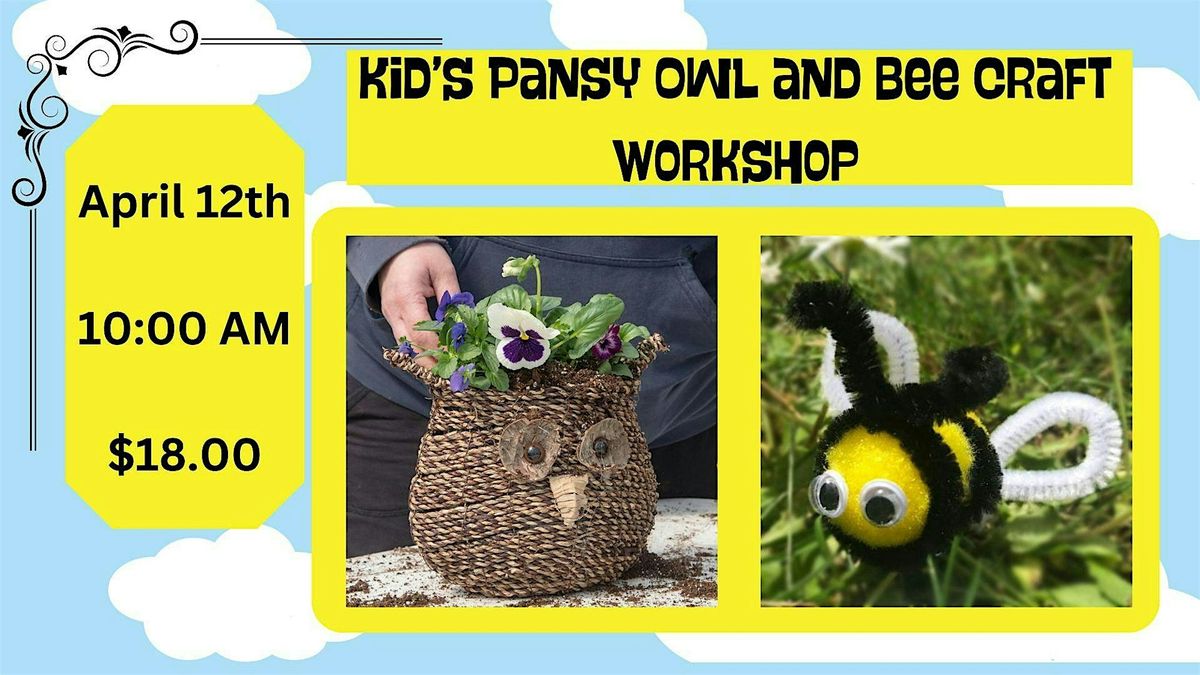 Kids Pansy and Bee Craft Workshop