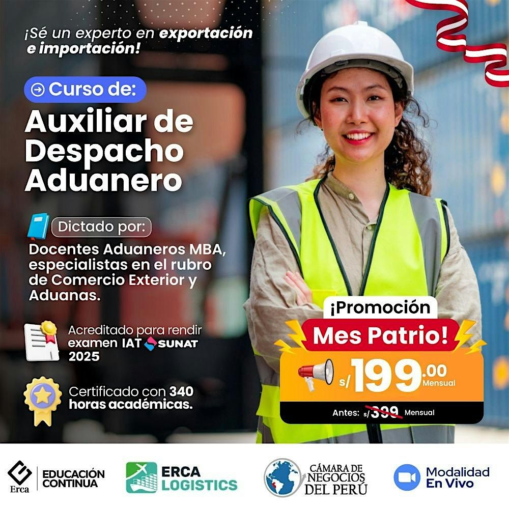 CURSO DE AUXILIAR DE DESPACHO ADUANERO
