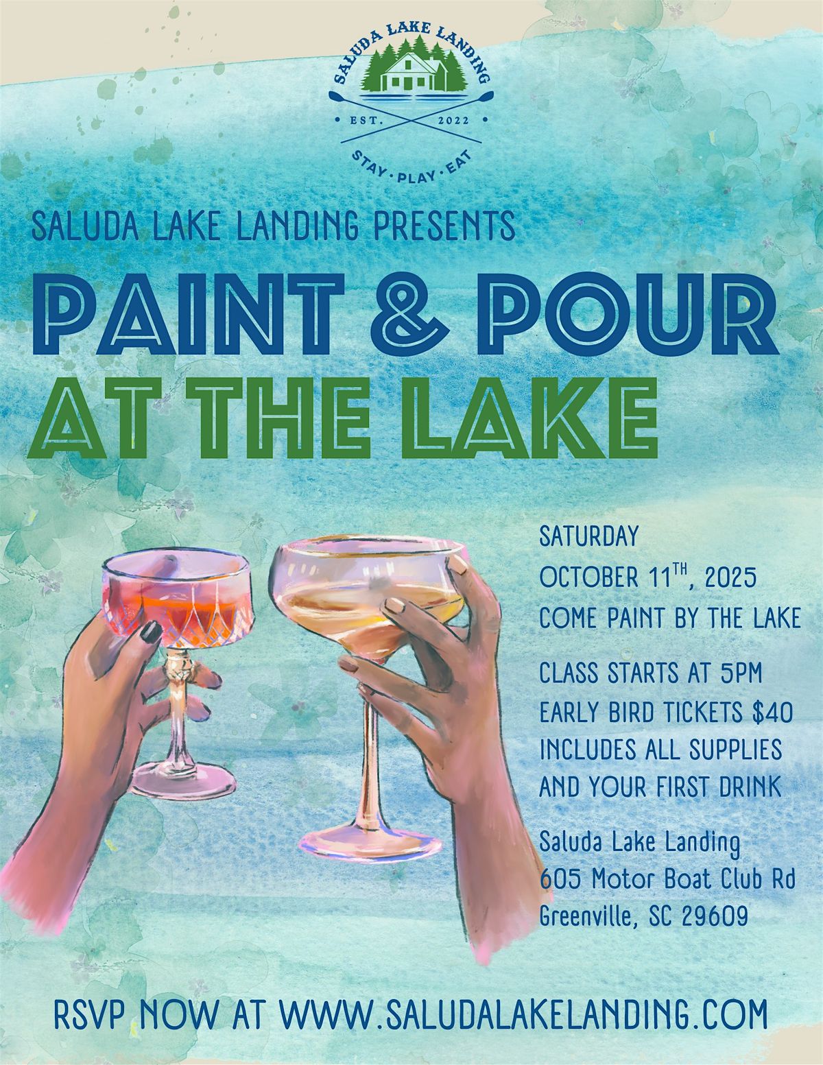 Paint & Pour at the Lake