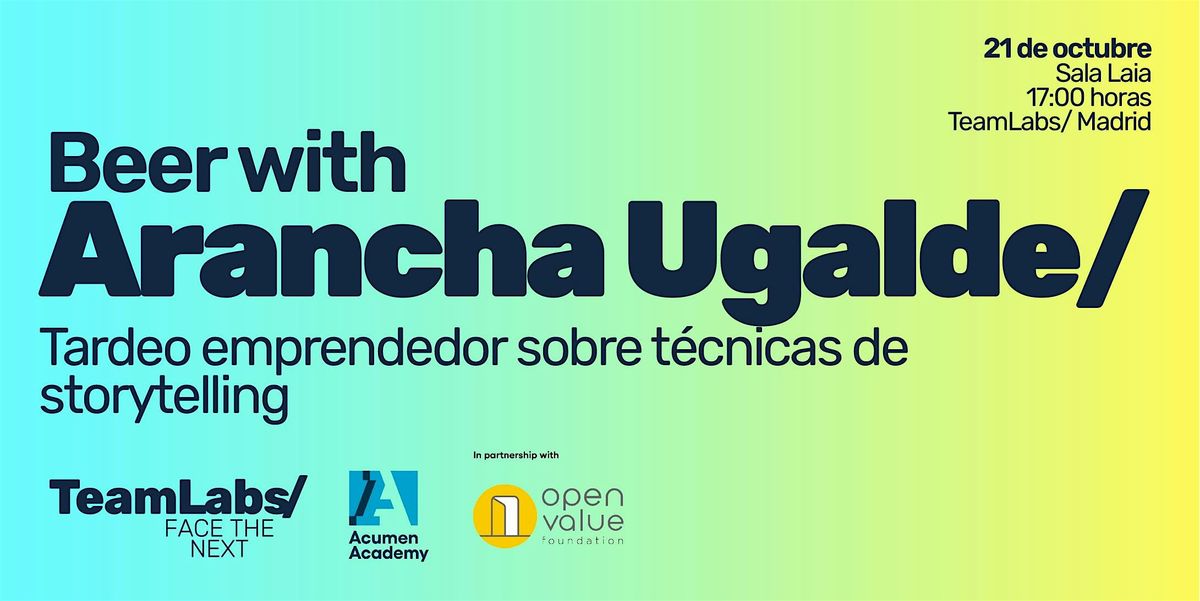 Beer With... Arancha Ugalde. Tardeo emprendedor