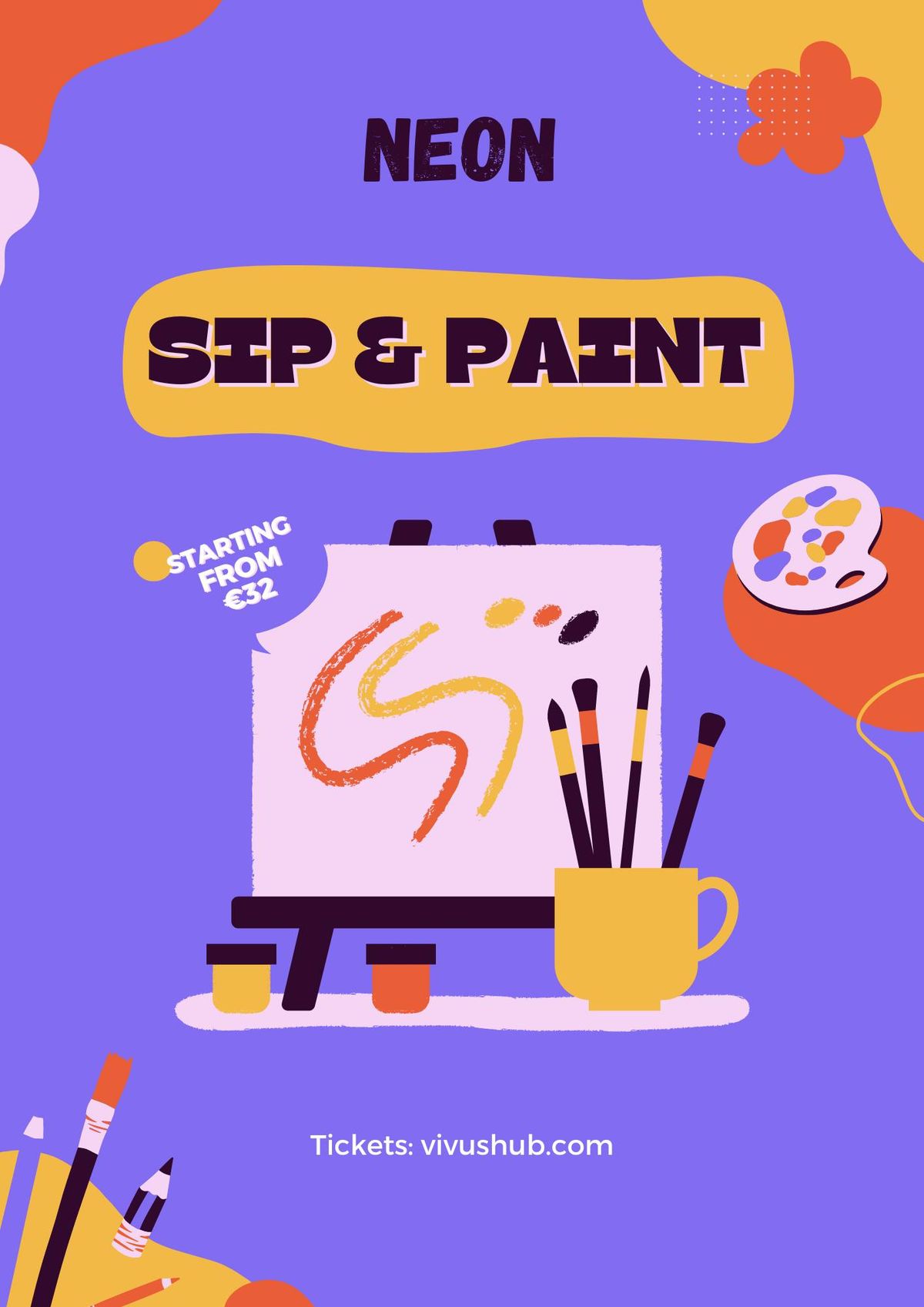 Neon: Sip and Paint