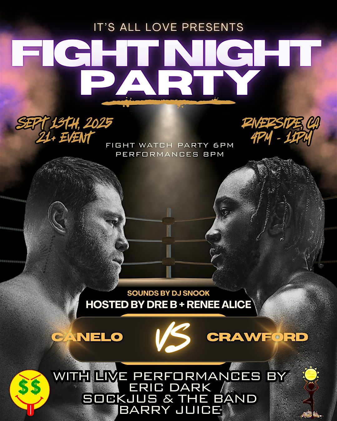 It's All Love presents: Fight Night Party + Live Performances