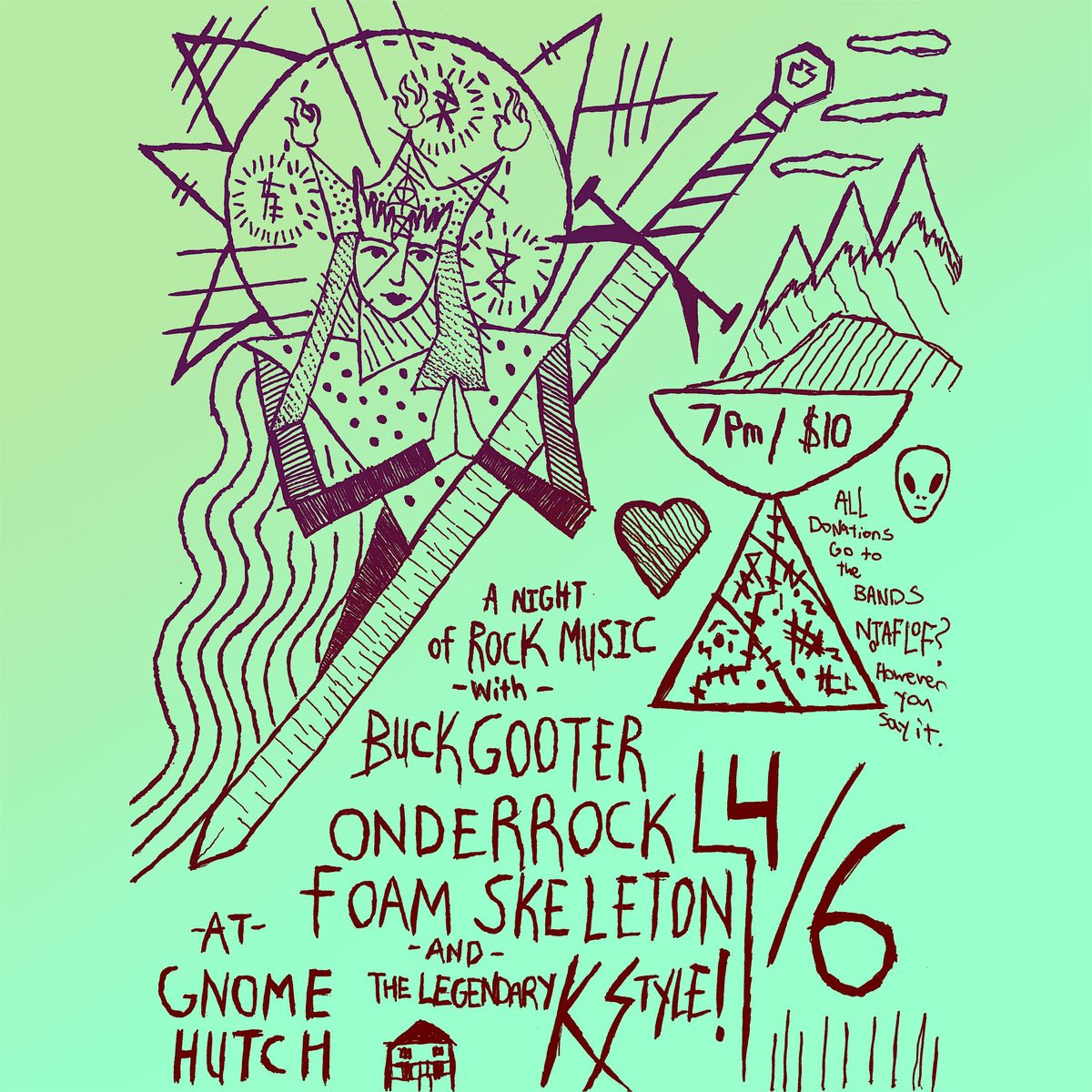 Buck Gooter + Foam Skeleton + ONDERROCK + K Style at Gnome Hutch