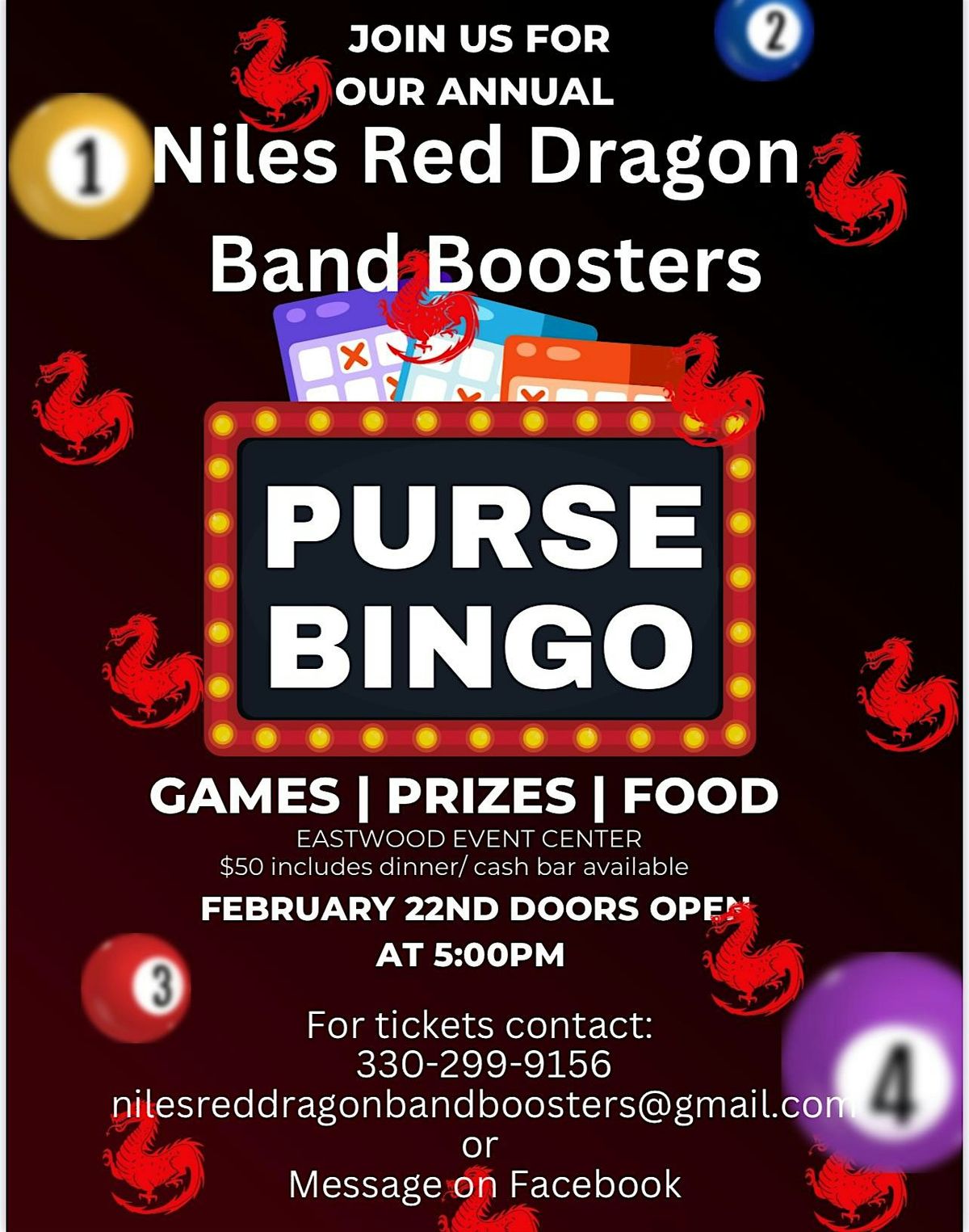 Niles Band Boosters Purse Bingo