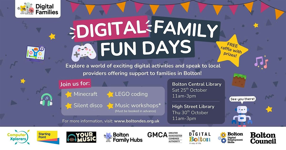 Central Library Digital Family Fun Day - 25 Oct - Music Workshop - 11.30am