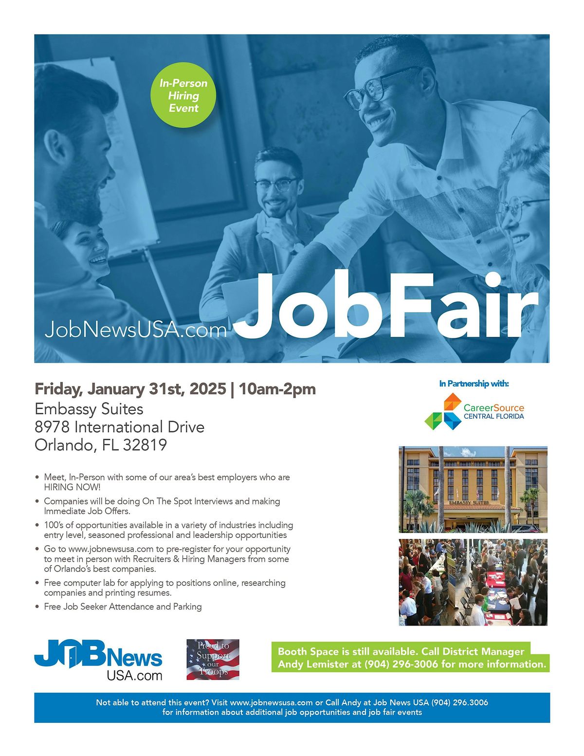 ORLANDO  JOB FAIR - Companies Hiring  for 100's of JOBS on January 31st