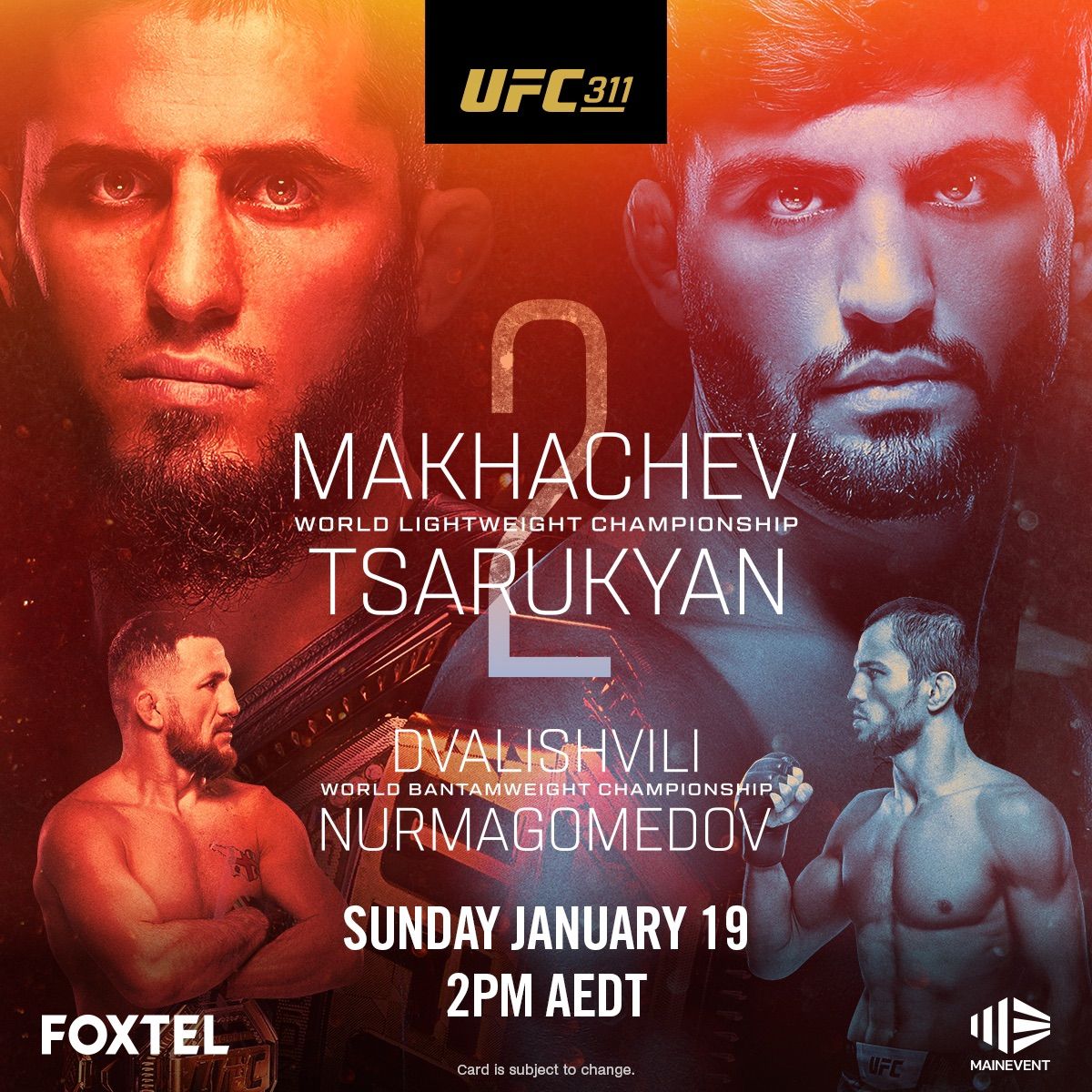 UFC 311 Makhachev Vs Tsaukyan