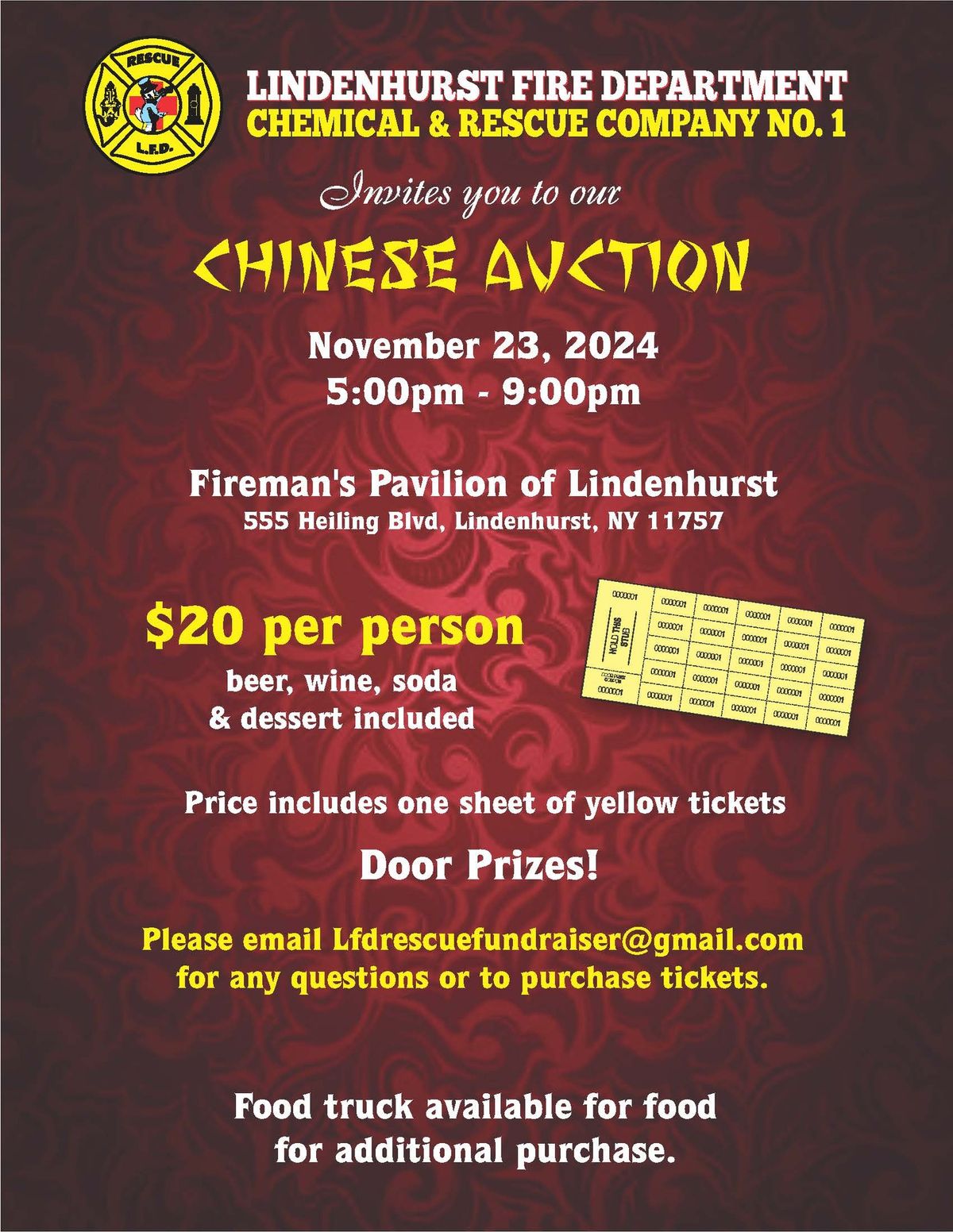 Lindenhurst Chemical and Rescue Company #1 Fundraiser