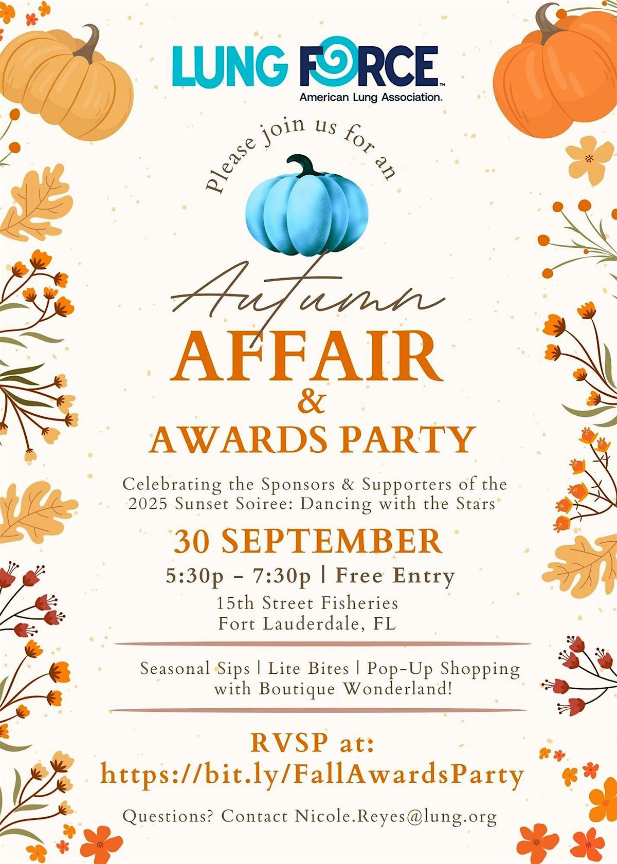 An Autumn Affair & Awards Party by the American Lung Association