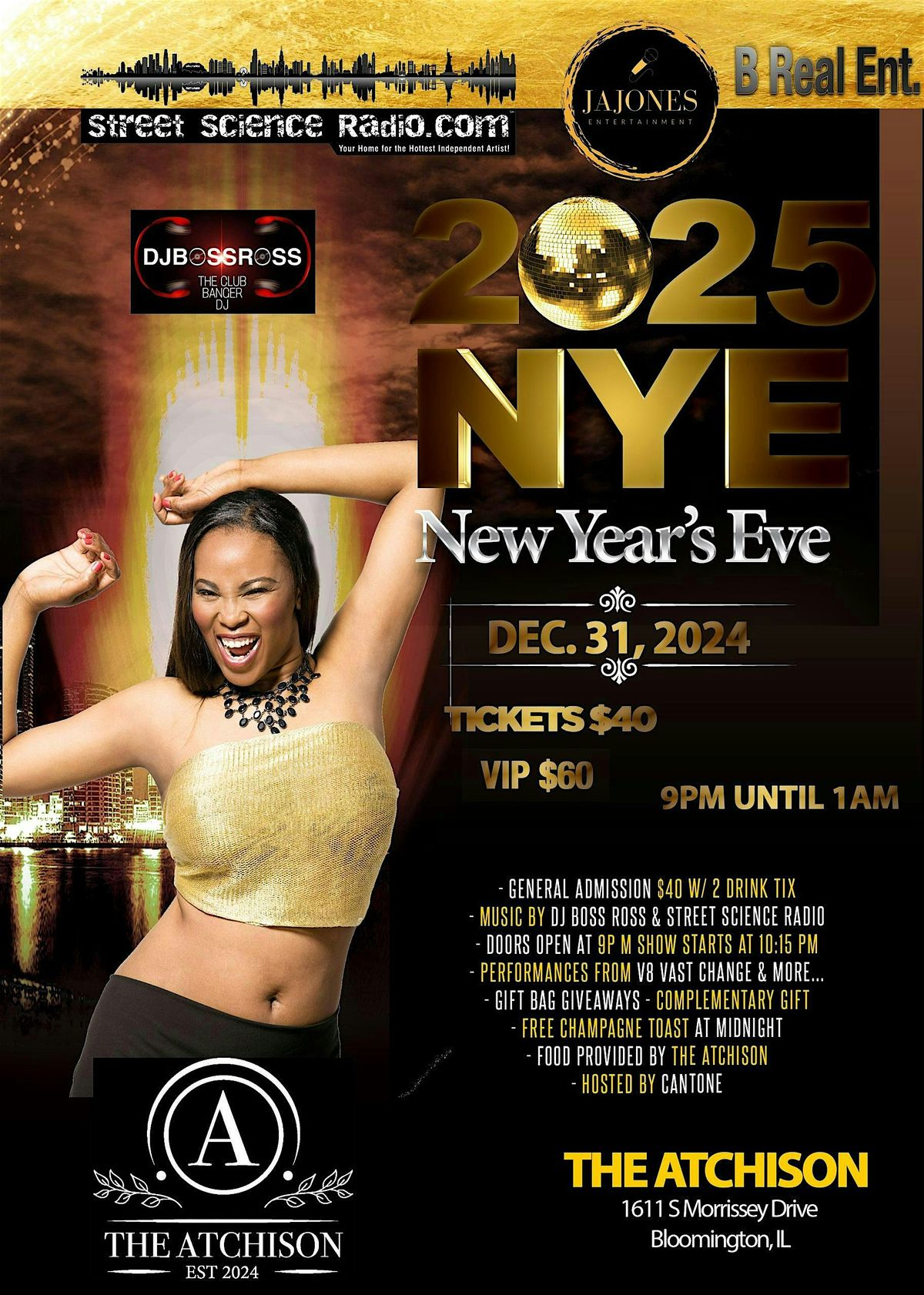 New Years Eve with StreetScienceRadio, JJones ENT, & BReal ENT